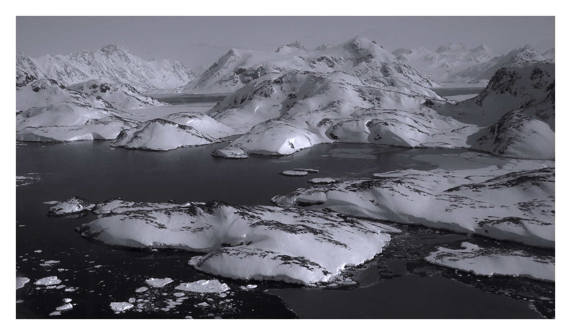 ammassalik fjord from helicopter