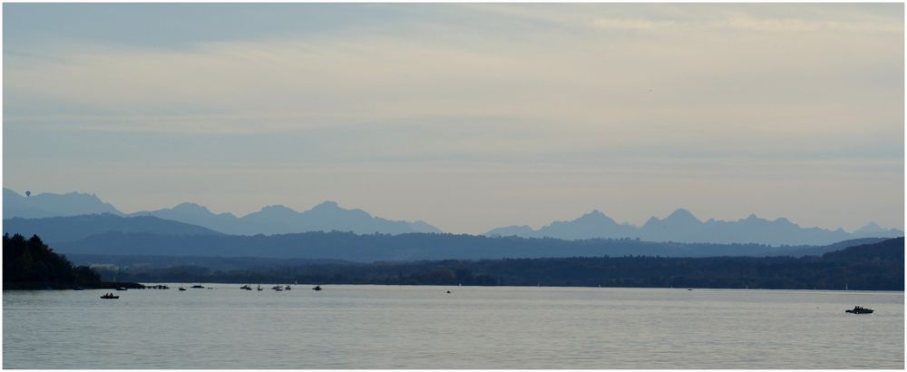 Ammersee (Bayern )mit Alpenpanorama