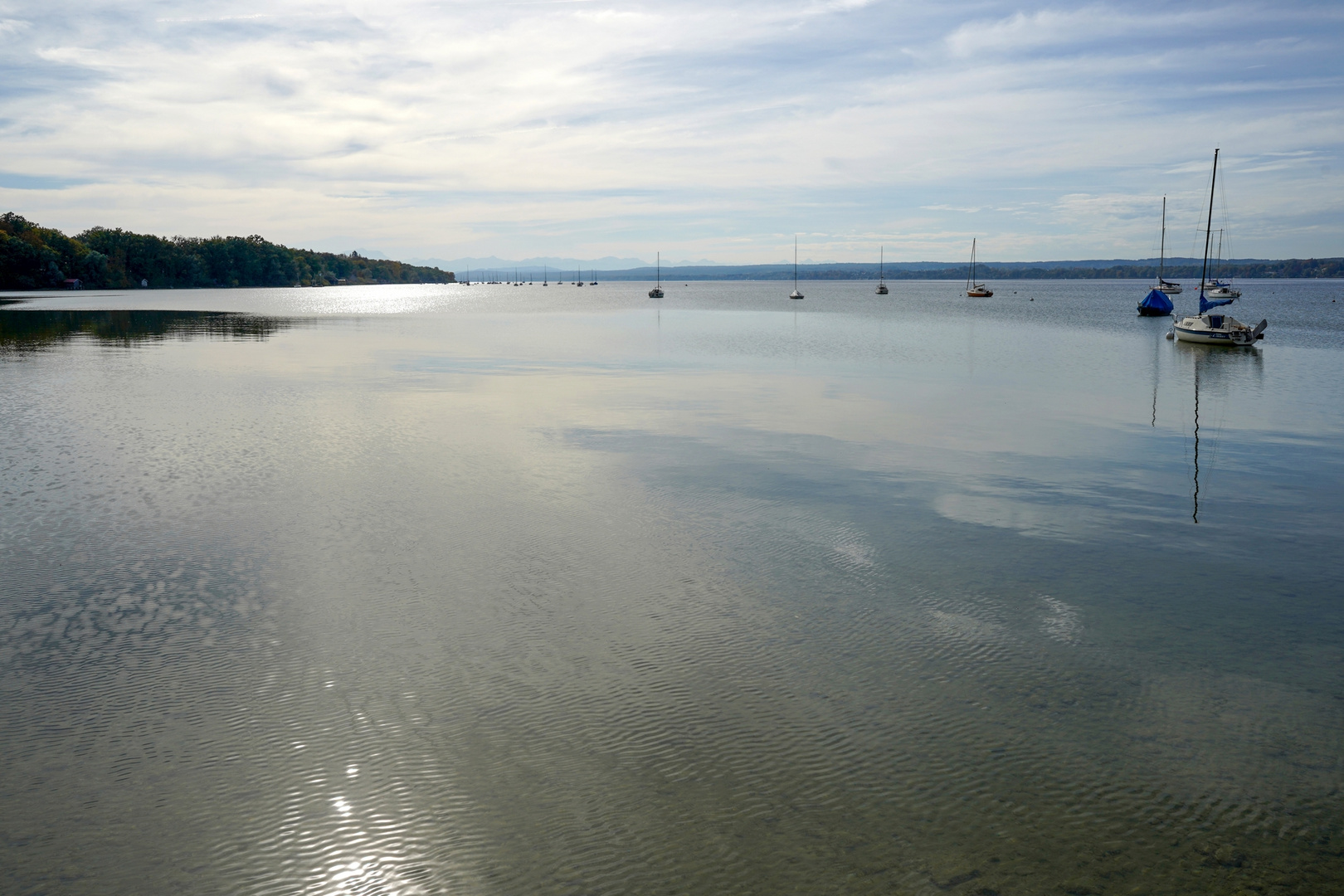 Ammersee  bei schnell aufziehender Bewölkung....