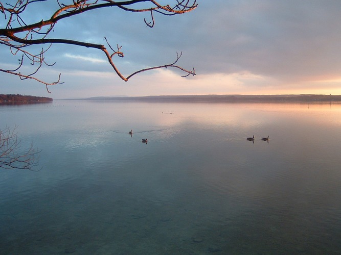 Ammersee bei Sonnenuntergang