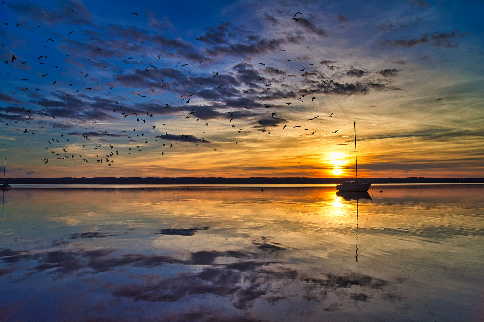 Ammersee bei Sonnenuntergang