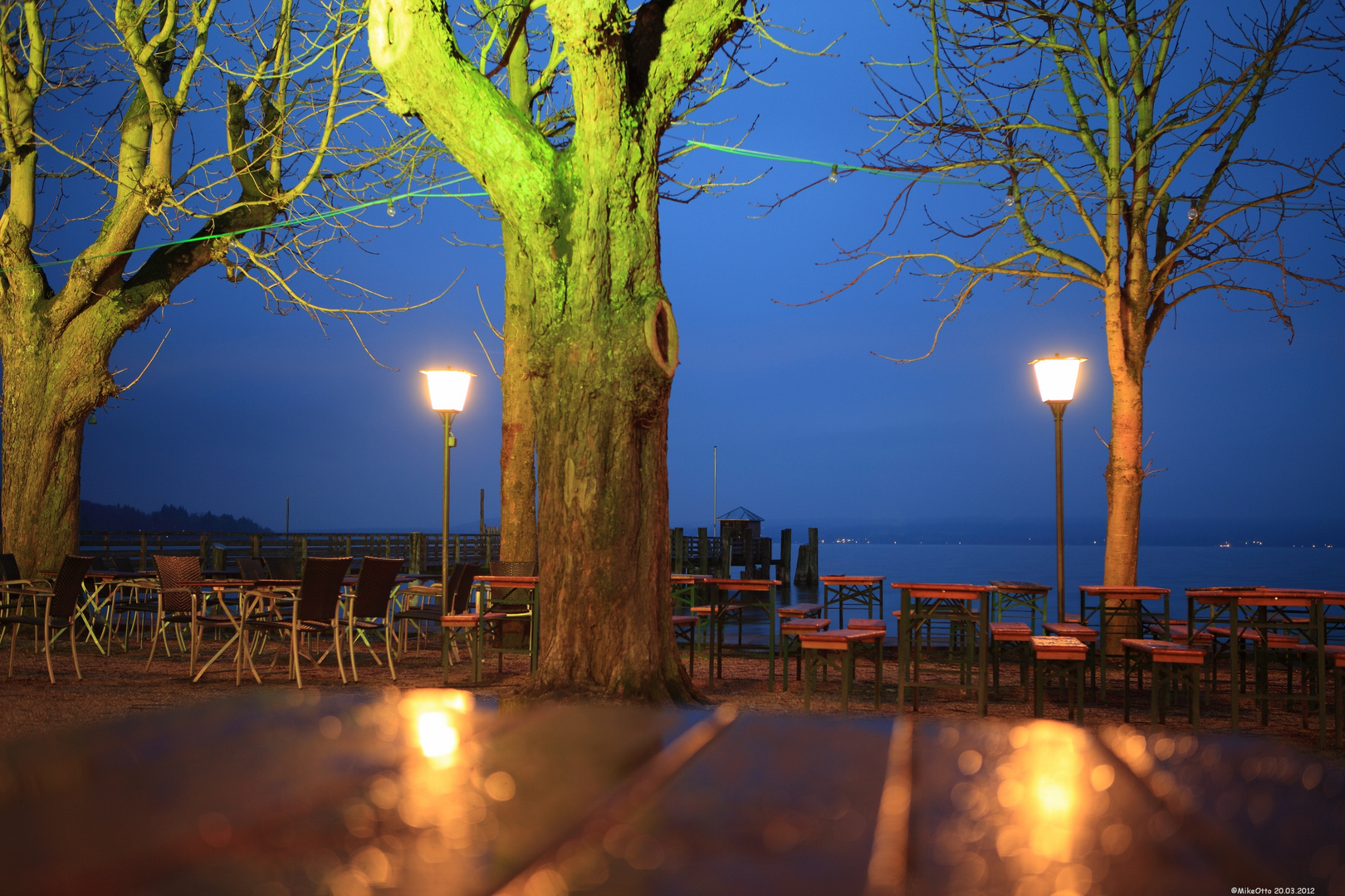 Ammersee Biergarten at Night