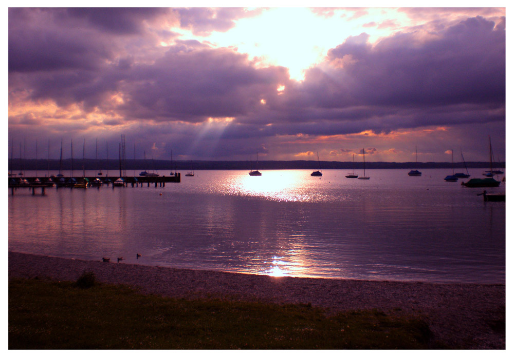 Ammersee im Abendrot