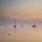 Ammersee im Nebel bei Sonnenaufgang