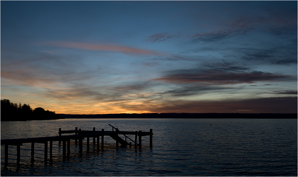 Ammersee Sonnenuntergangspanorama