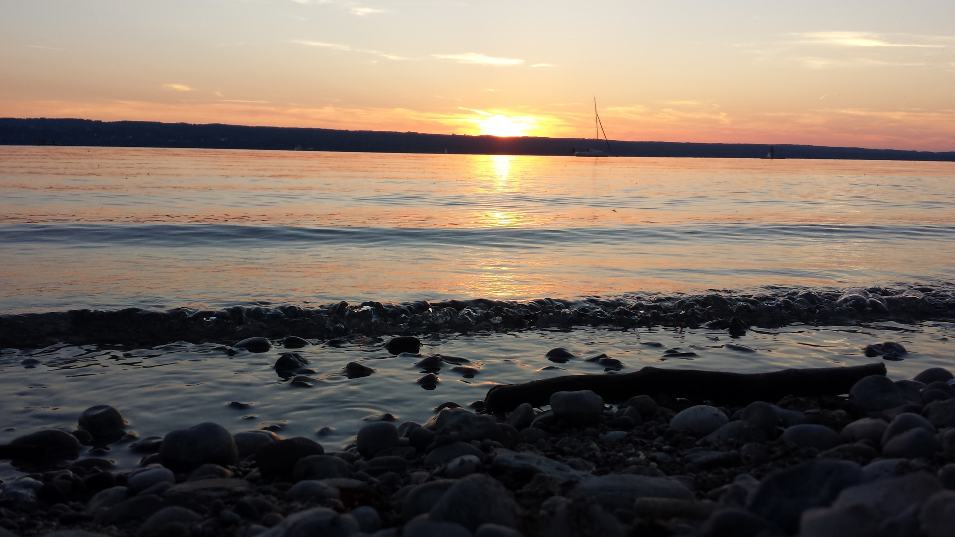 Ammersee, Wellen vom Dampfer