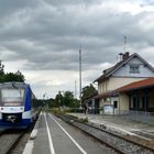 Ammerseebahn bei der Ausfahrt Bf Schondorf  nach Augsburg über Geltendorf 17.7.2023