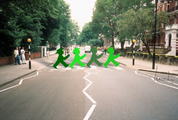 Ampelmann zu Besuch. Abbey Road