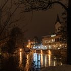 Amperbrücke nachts