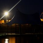 Amphitheater bei Nacht im Nortsternpark in Gelsenkirchen