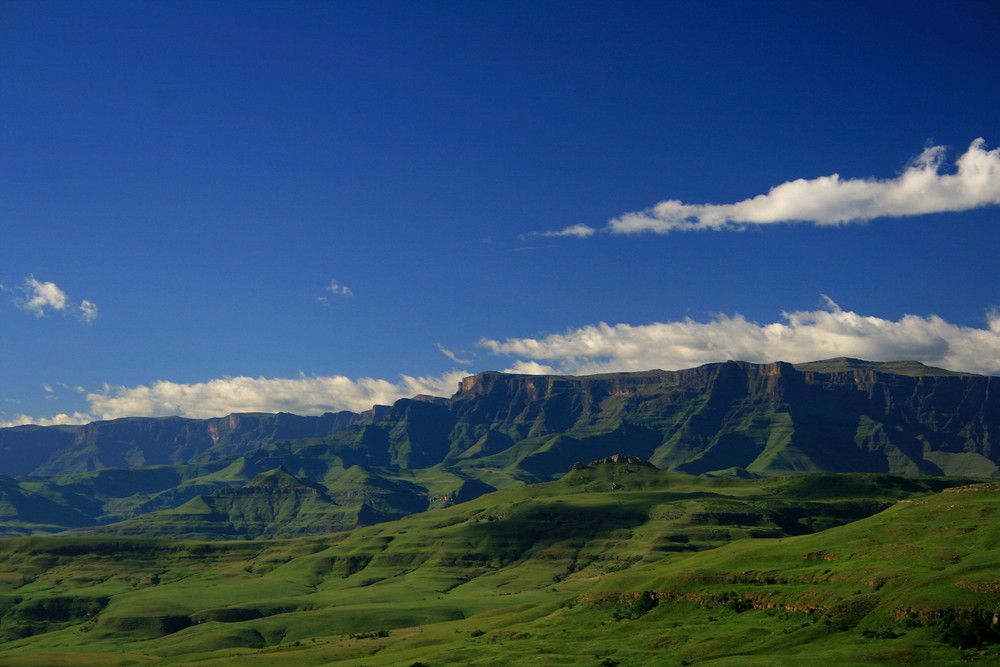 Amphitheater Drakensberge aus ungewöhnlicher Position