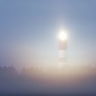 Amrum Leuchtturm im Morgennebel