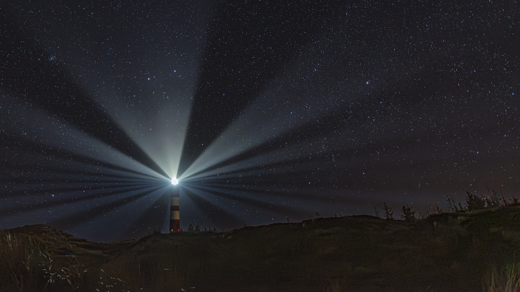 Amrum - Leuchtturm - Nacht