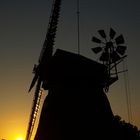 Amrum, Nebel, Mühle, Sonnenaufgang