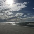 Amrum - Nebel: Wolken über dem Strand