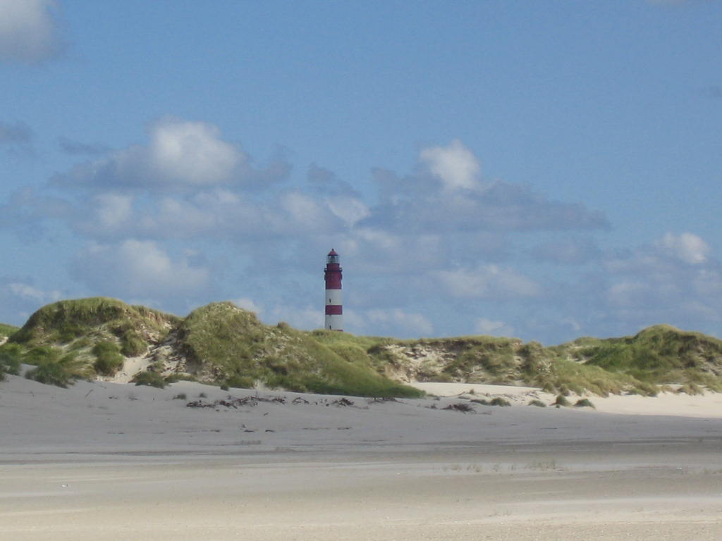 Amrumer Leuchtturm mit Sandstrand