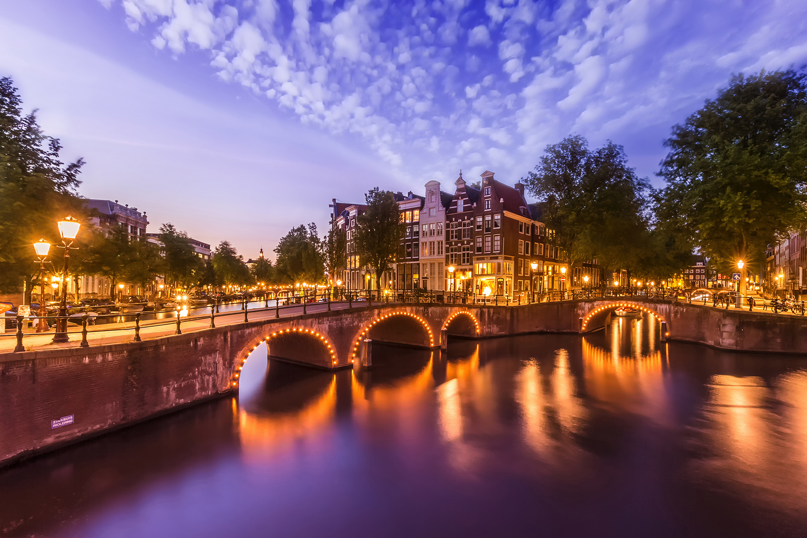 AMSTERDAM Abendidylle an der Keizersgracht und Leidsegracht 