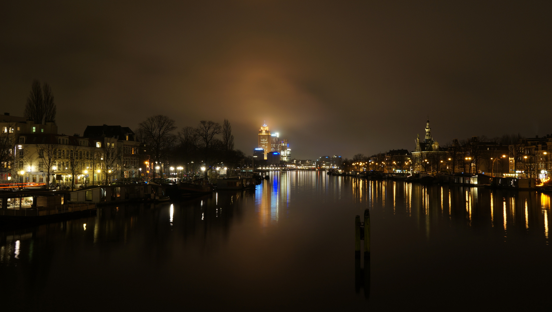 Amsterdam - Amstel bei Nacht