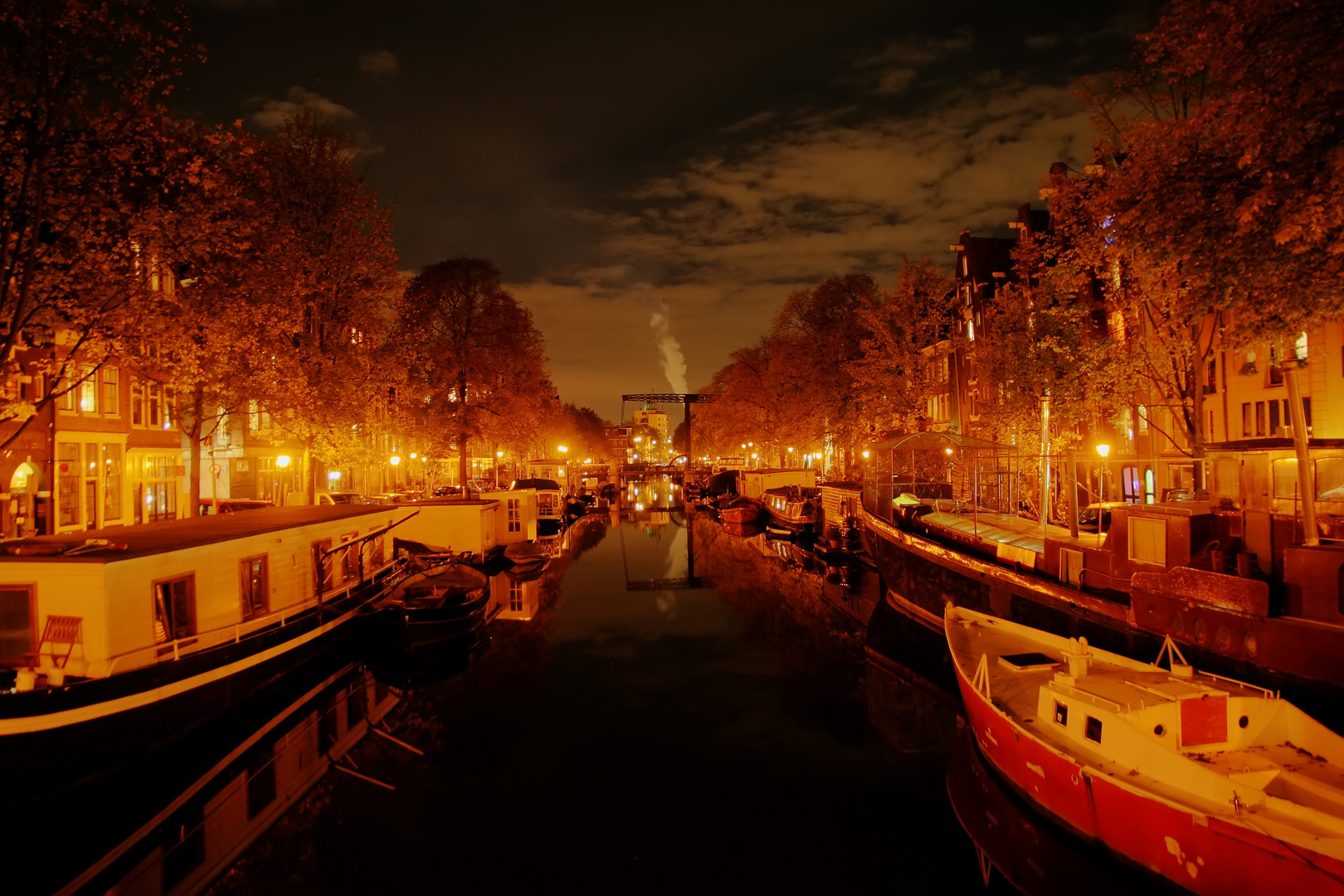 Amsterdam Canal at Night