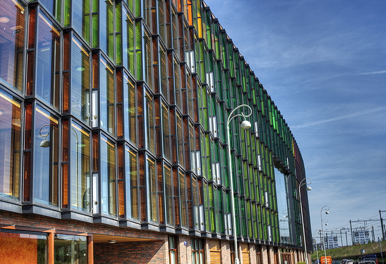 Amsterdam: Colored Building faces