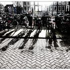 Amsterdam Fahrräder Gegenlicht