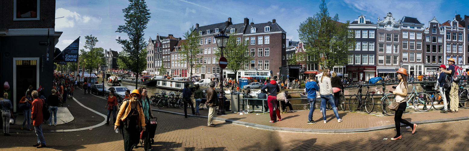 Amsterdam Gracht Panorama 2