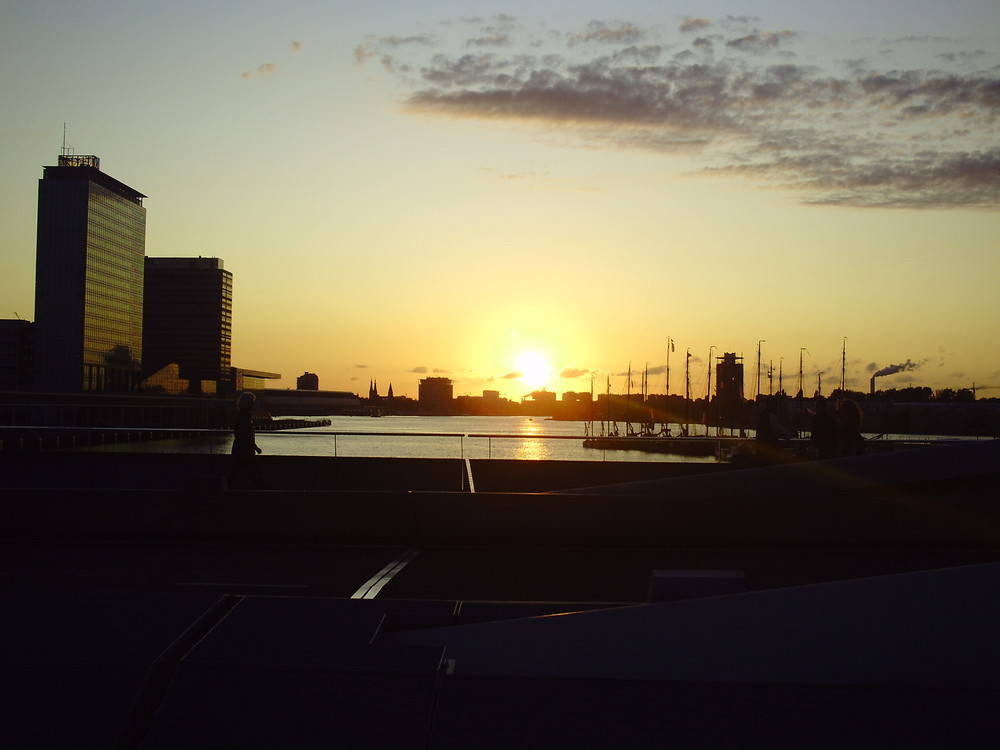 Amsterdam in goldenen Licht