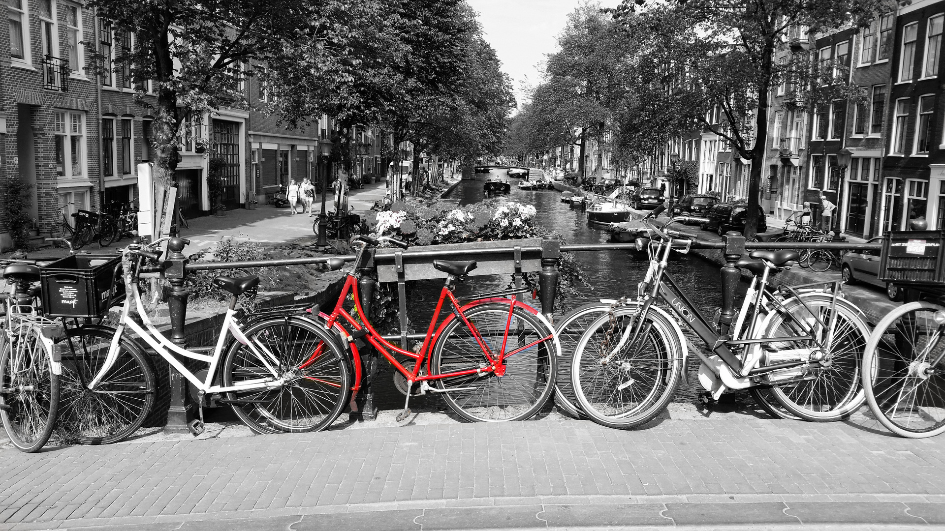 Amsterdam rotes Fahrrad