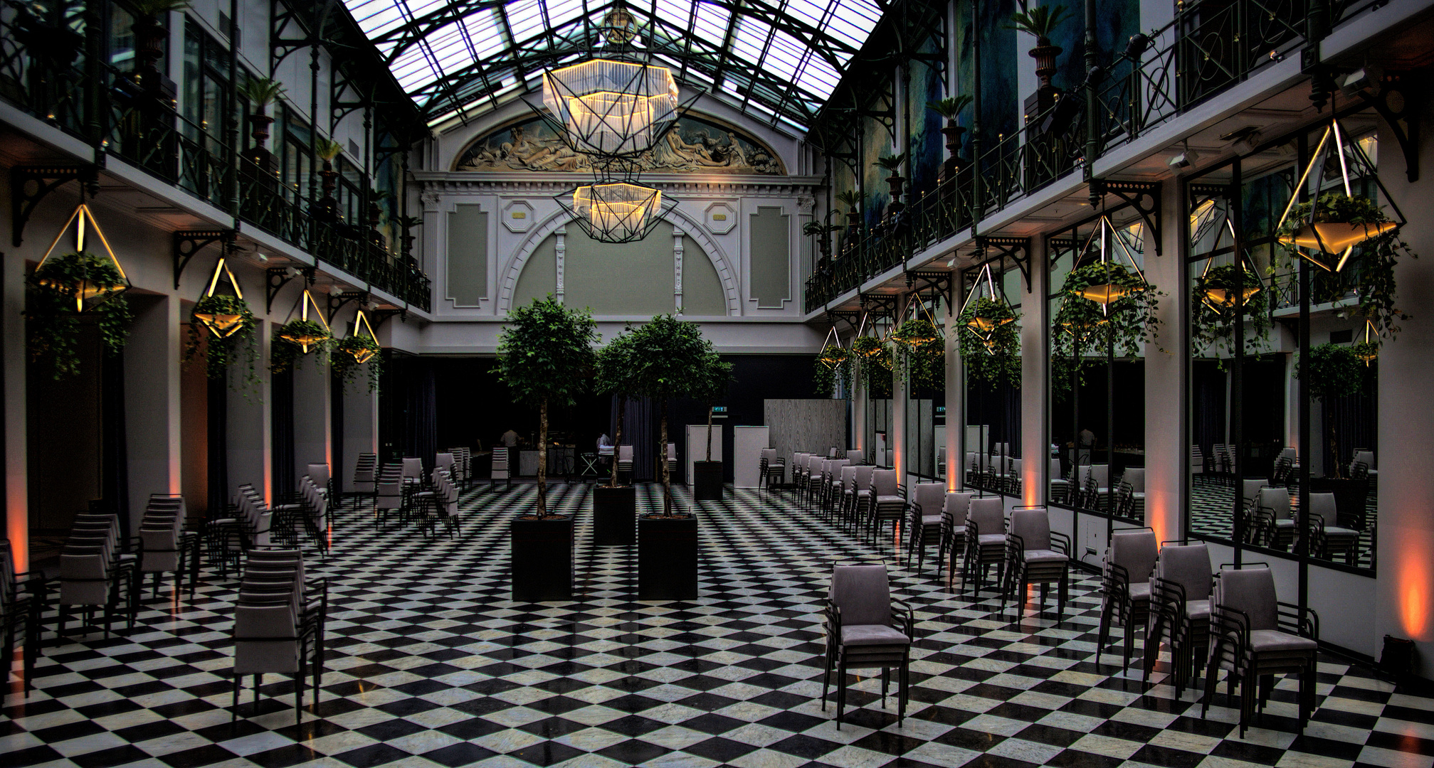 Amsterdam Speisesaal Grand Hotel Krasnapolsky Foto Bild World Architektur Beleuchtung Bilder Auf Fotocommunity