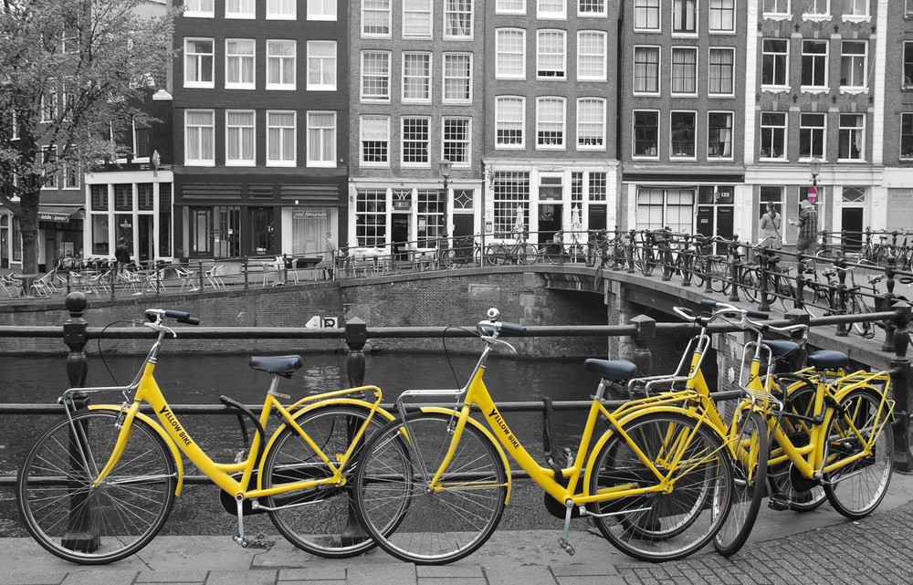 Amsterdam Yellow Bikes