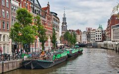 Amsterdamer Parkboote für Fahrräder 