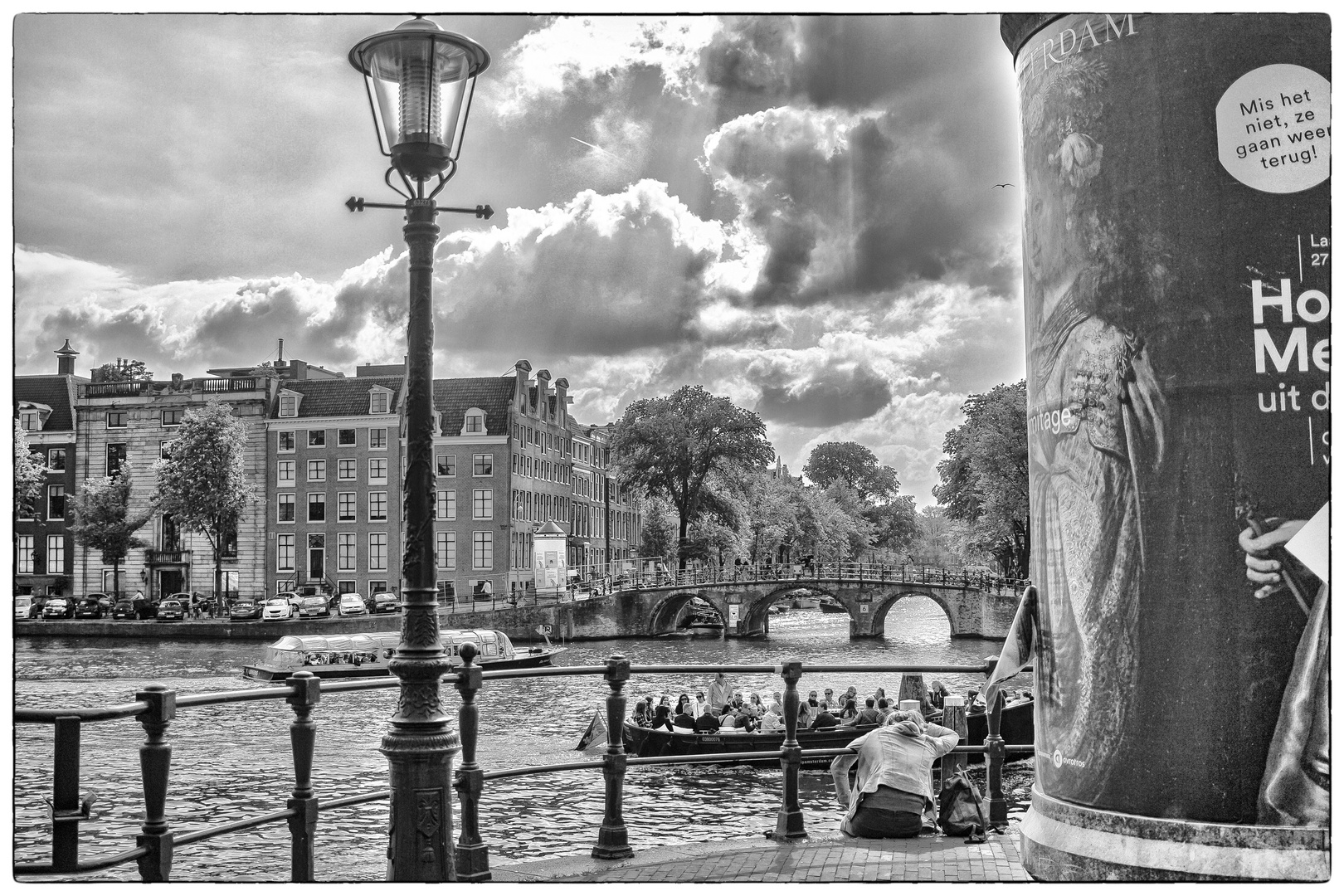 Amsterdan en blanco y negro