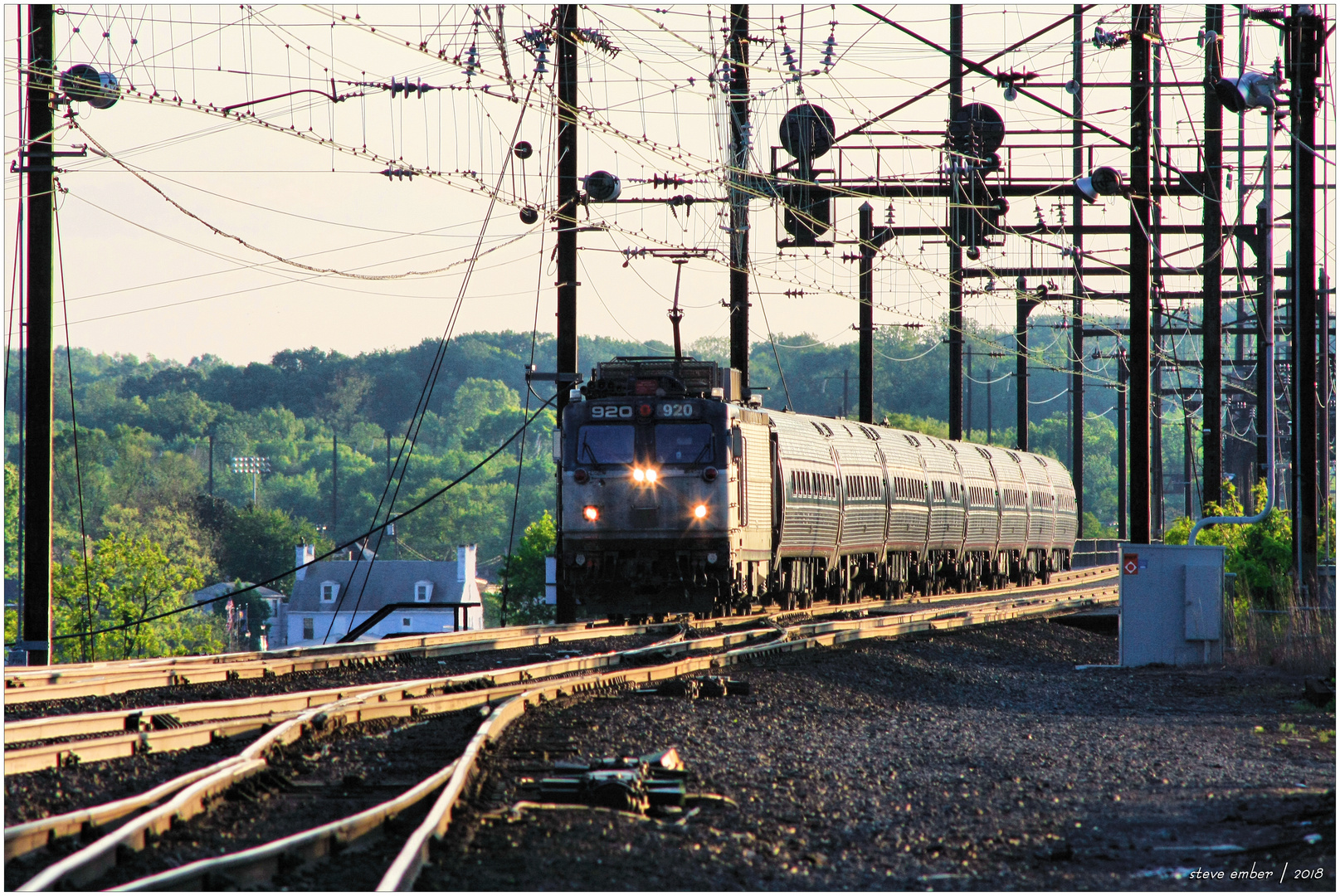 Amtrak AEM-7 with 8-Car Northeast Regional Train photo 