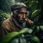 An AI worker working in a Tea Plantation in Munnar