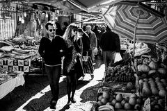 An ancient market street.