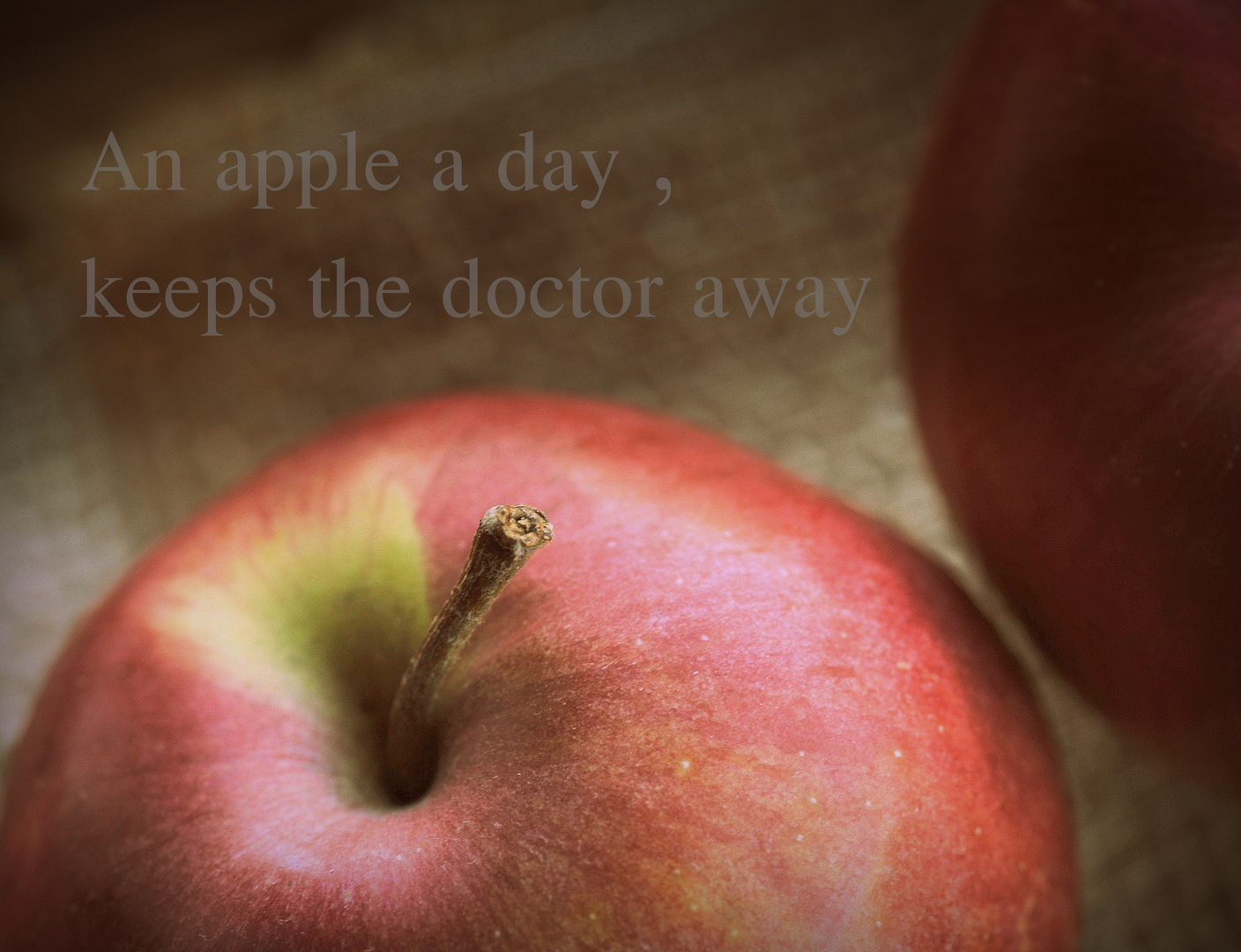 an apple a day ...