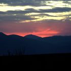 An autumn Sunset over the Greek mountains