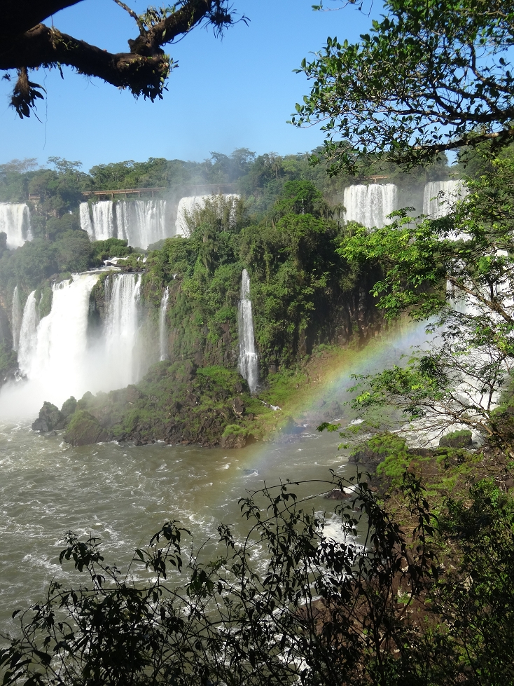An den wunderschönen Wasserfällen von Iguazu