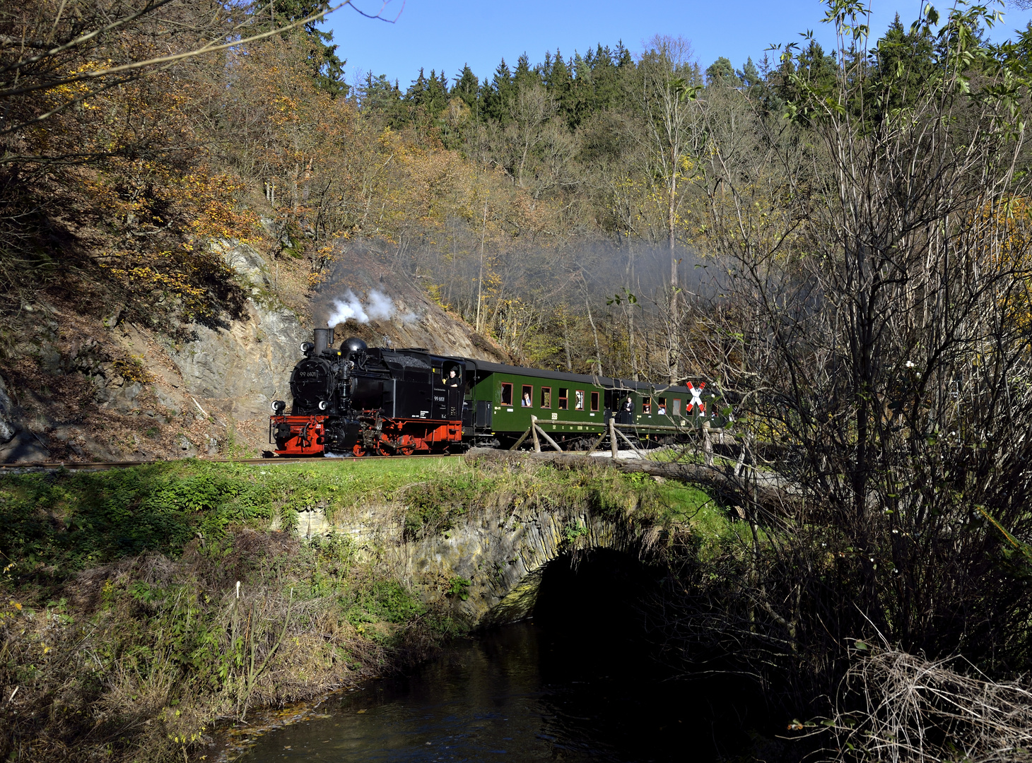 An der alten Schieferbrücke über die Selke in der Nähe von Alexisbad...