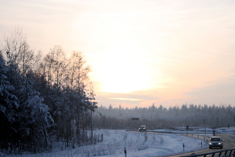 an der Autobahnauffahrt zur A 9