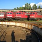 an der Drehscheibe im Bahnbetriebswerk Leipzig-Engelsdorf