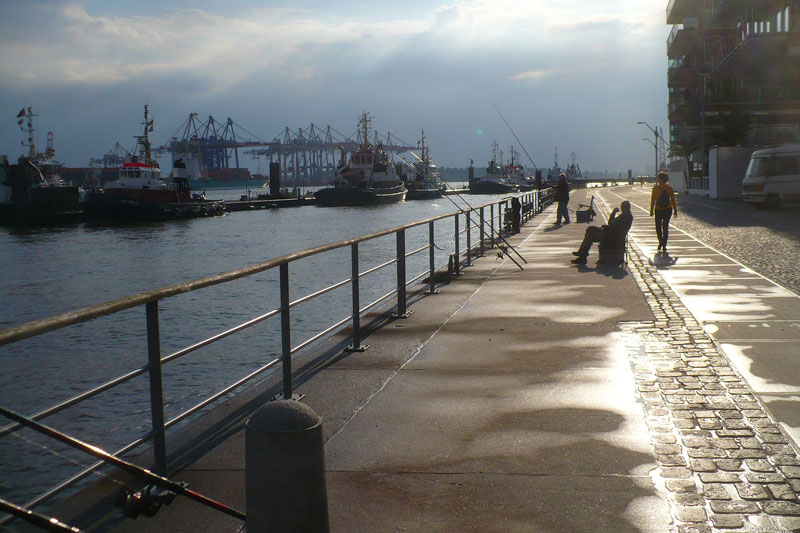 An der Elbe in Hamburg