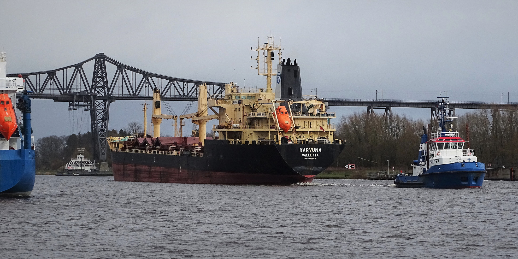 an der Hochbrücke in Rendsburg 