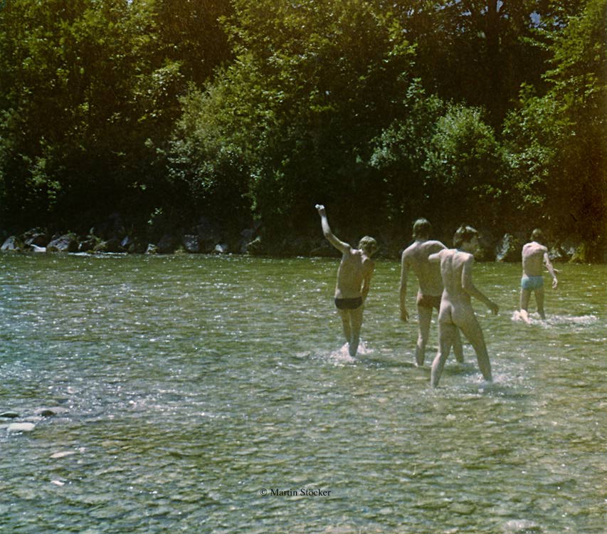 An der Isar bei Lenggries 1976