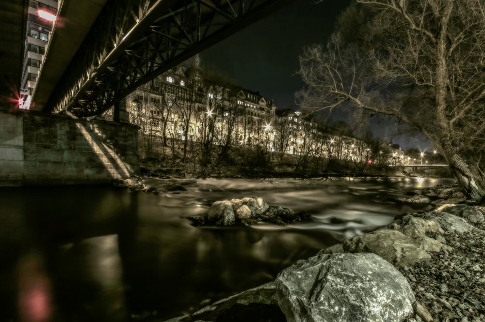 An der Mur...Graz bei Nacht