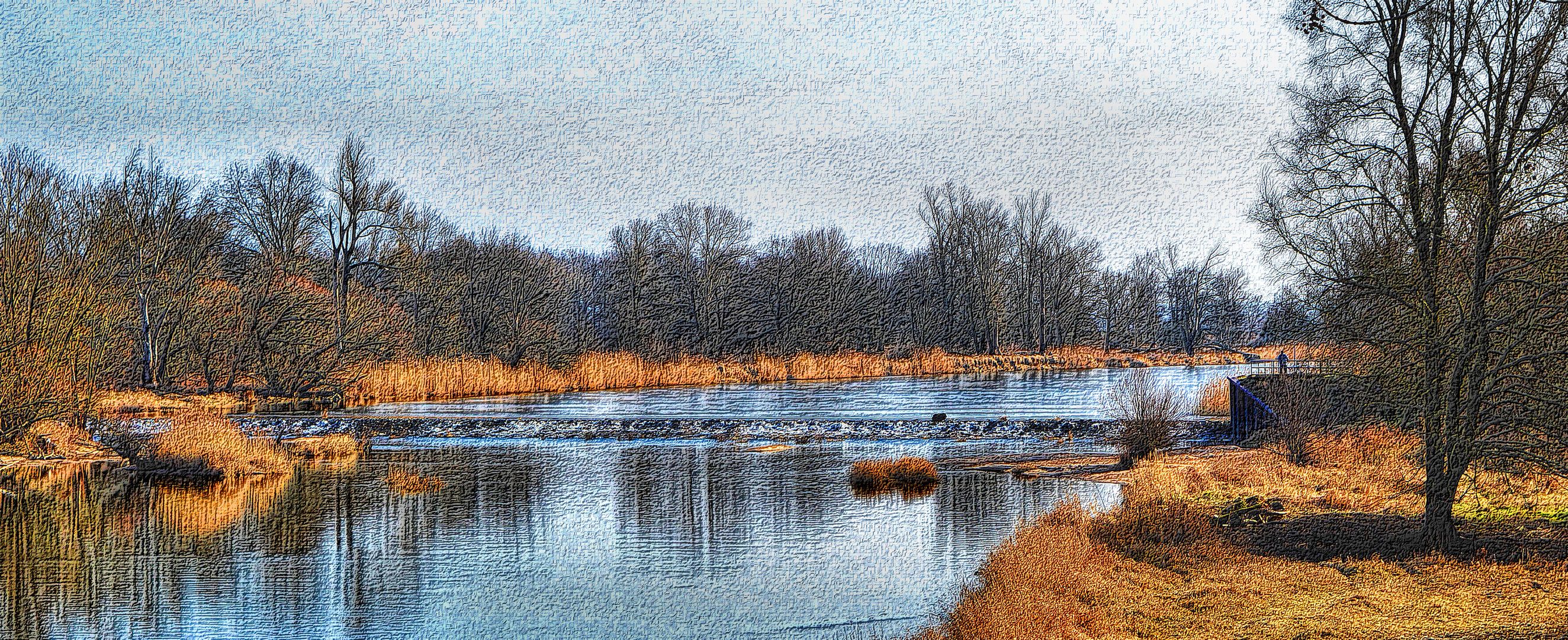 An der Oder bei Küstrin - Wehr am Oderarm