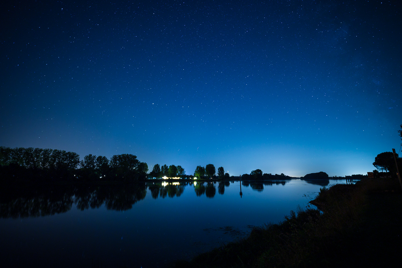 an der Saône bei Nacht 