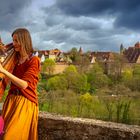 An der Stadtmauer von Rothenburg o.d.Tauber ...