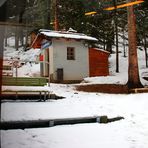 An der Station Landtunnel hats schon ganz  schön Schnee