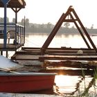 An der Wasserskianlage vom Löderburger See